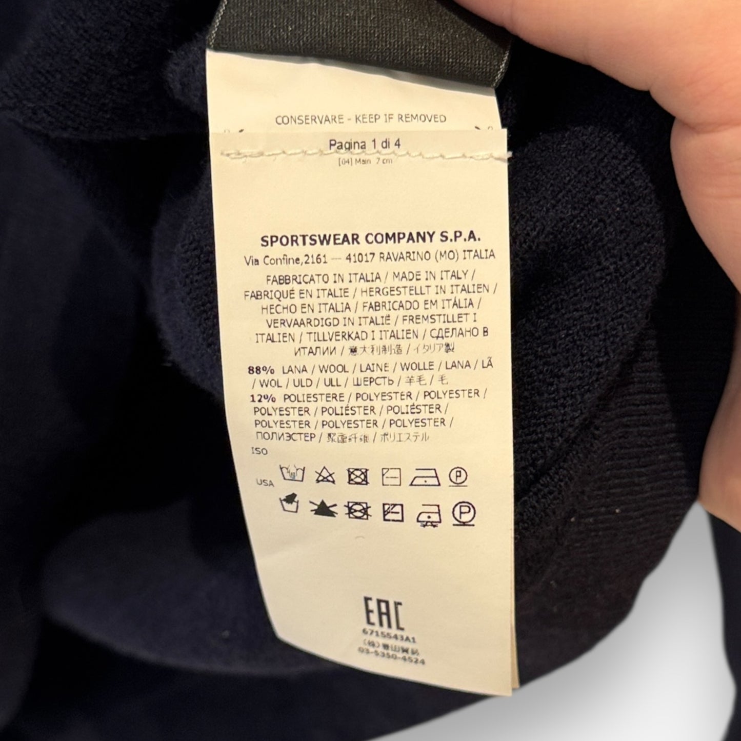 Stone Island wool sweatshirt