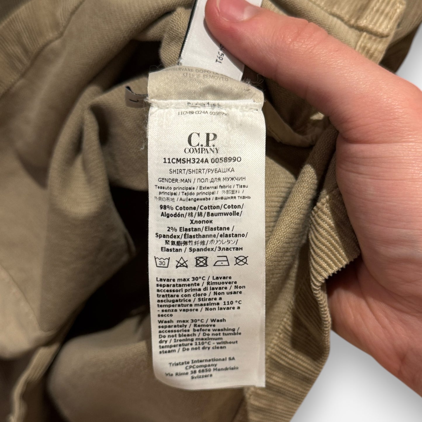 CP Company fløjl skjortejakke