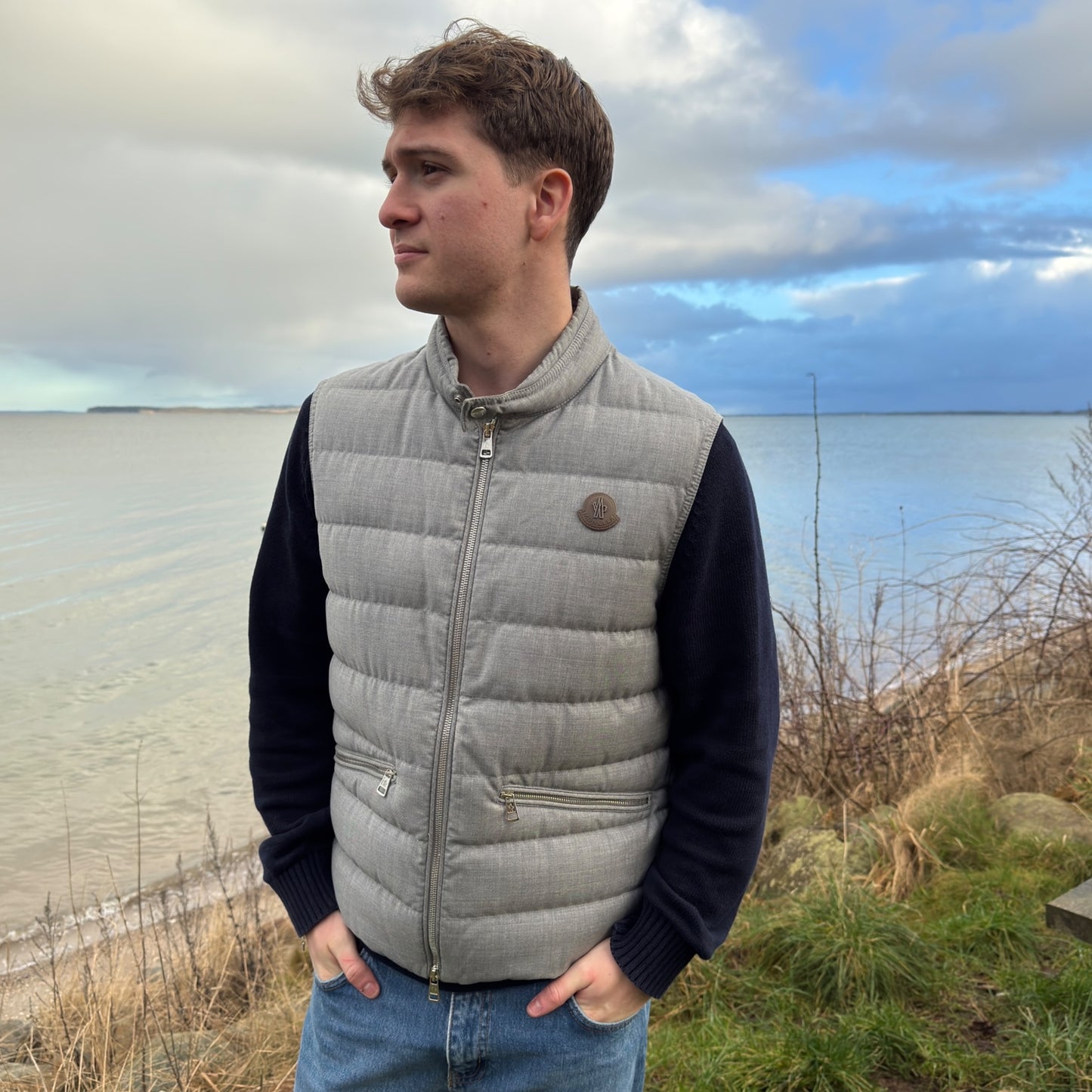 Moncler Gallienne brown-badge vest