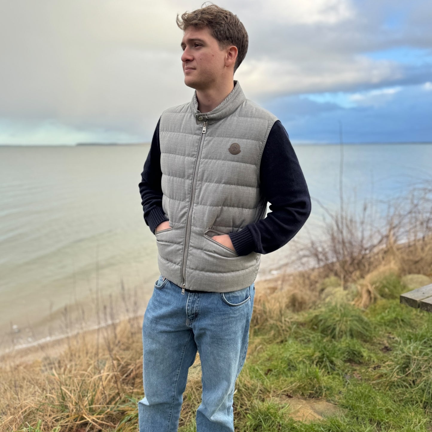Moncler Gallienne brown-badge vest