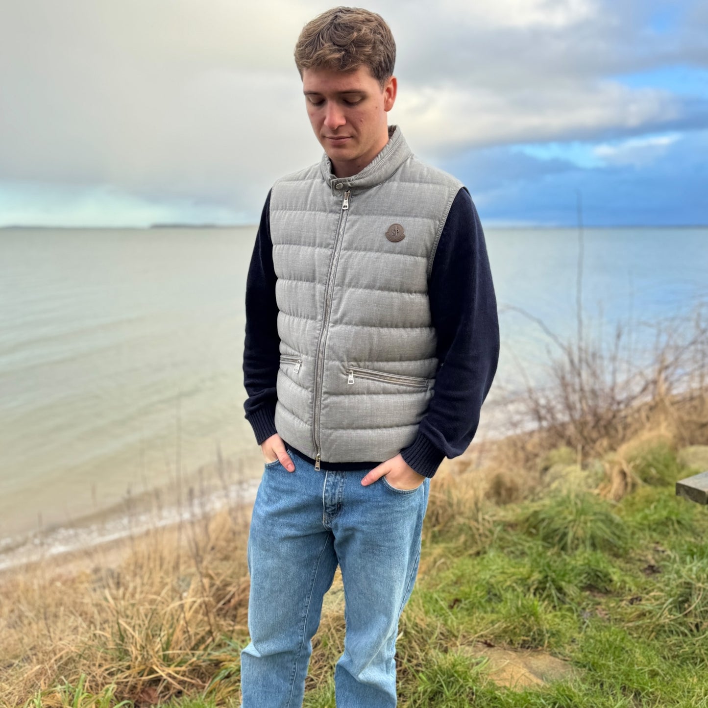 Moncler Gallienne brown-badge vest