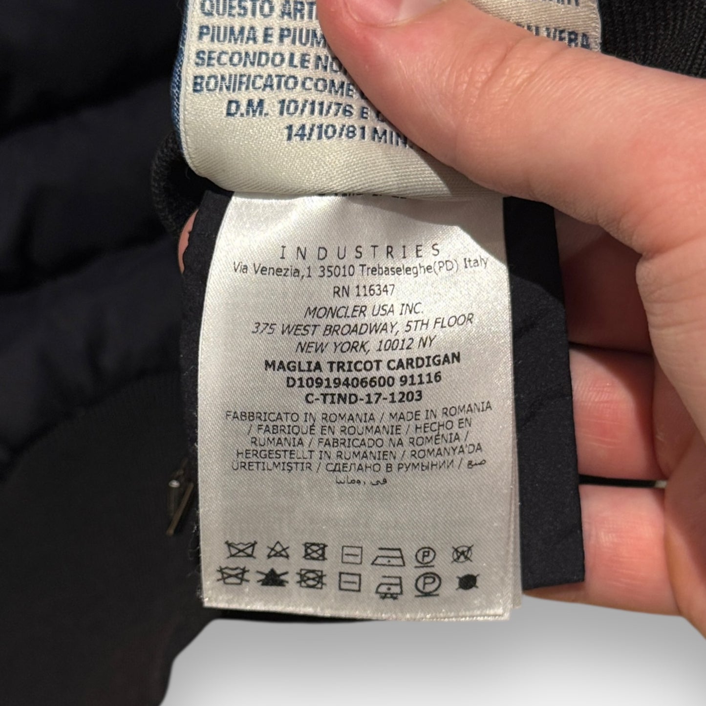 Moncler black-badge cardigan